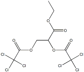 (-)-2-O,3-O-Bis(trichloroacetyl)-L-glyceric acid ethyl ester Structure