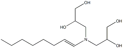 3,3'-(1-Octenylimino)bis(propane-1,2-diol) Structure