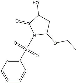 5-Ethoxy-3-hydroxy-1-(phenylsulfonyl)pyrrolidin-2-one,,结构式