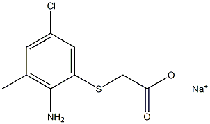 (2-Amino-5-chloro-3-methylphenylthio)acetic acid sodium salt Struktur