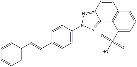 2-(p-Styrylphenyl)-2H-naphtho[1,2-d]triazole-9-sulfonic acid Structure
