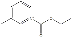 1-(エトキシカルボニル)-3-メチルピリジン-1-イウム 化学構造式