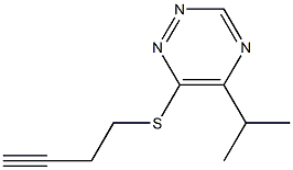 6-(3-Butynylthio)-5-isopropyl-1,2,4-triazine|