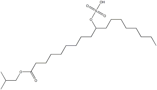 10-(Sulfooxy)octadecanoic acid 1-(2-methylpropyl) ester Structure