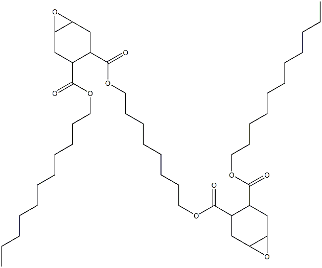 Bis[2-(undecyloxycarbonyl)-4,5-epoxy-1-cyclohexanecarboxylic acid]1,8-octanediyl ester 结构式