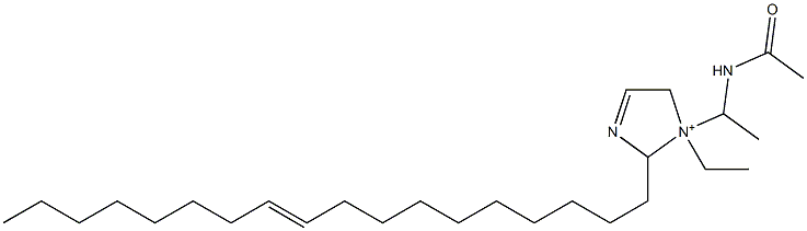 1-[1-(アセチルアミノ)エチル]-1-エチル-2-(10-オクタデセニル)-3-イミダゾリン-1-イウム 化学構造式