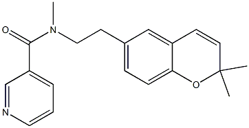 N-[2-(2,2-Dimethyl-2H-1-benzopyran-6-yl)ethyl]-N-methylpyridine-3-carboxamide,,结构式