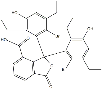 1,1-Bis(6-bromo-2,5-diethyl-3-hydroxyphenyl)-1,3-dihydro-3-oxoisobenzofuran-7-carboxylic acid,,结构式