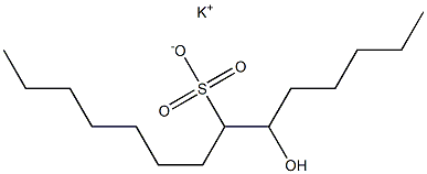 6-Hydroxytetradecane-7-sulfonic acid potassium salt Struktur