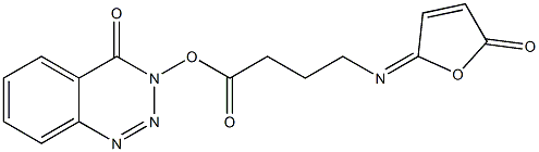 4-[[(2,5-Dihydro-5-oxofuran)-2-ylidene]amino]butanoic acid [(3,4-dihydro-4-oxo-1,2,3-benzotriazin)-3-yl] ester|