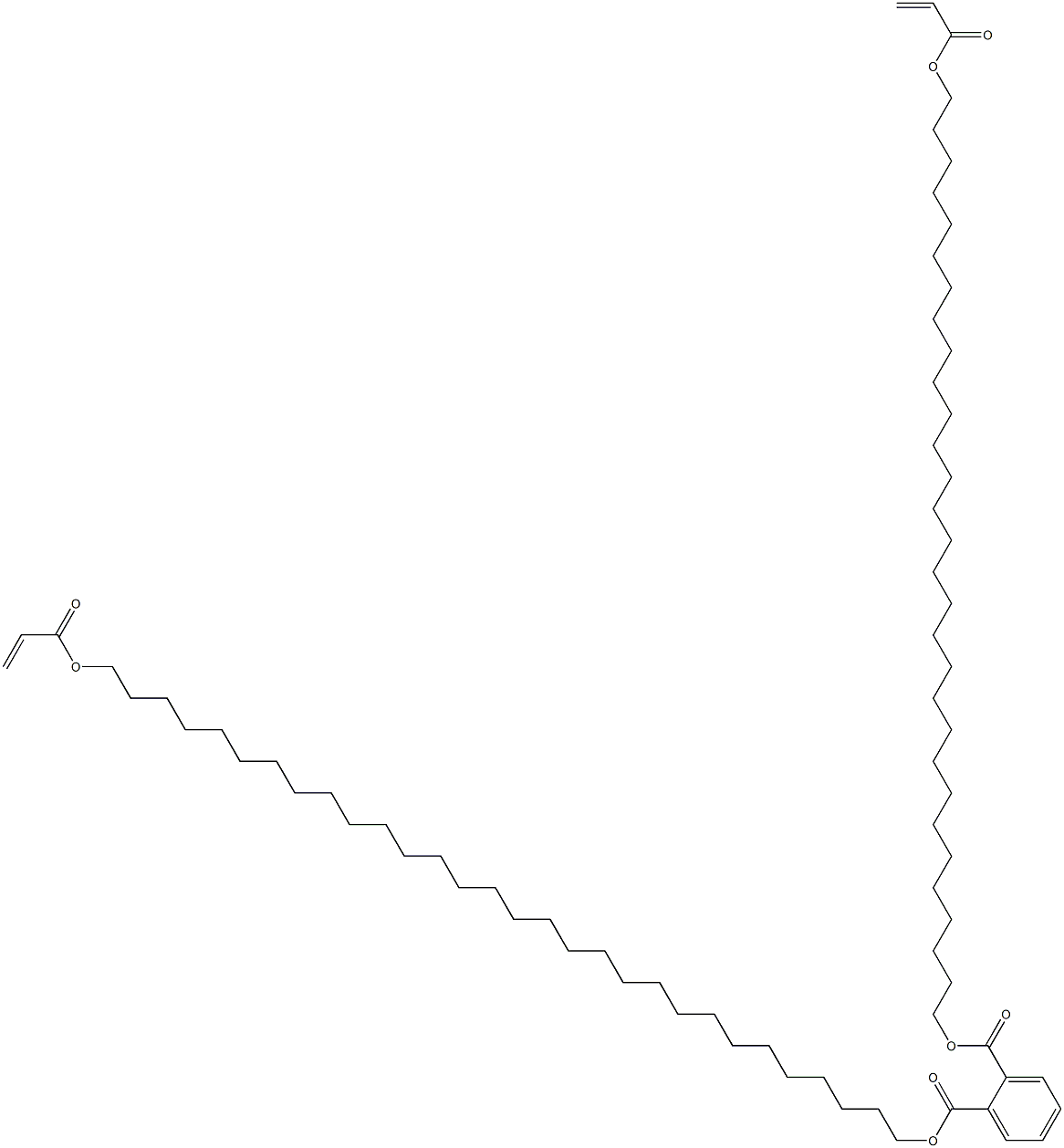 Phthalic acid bis(30-acryloyloxytriacontyl) ester Structure