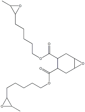 7-Oxabicyclo[4.1.0]heptane-3,4-dicarboxylic acid bis(6,7-epoxyoctan-1-yl) ester Structure