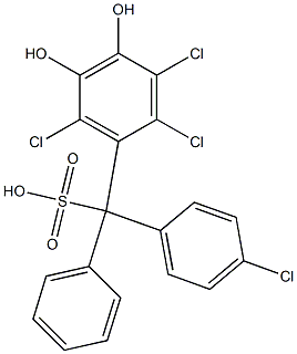 (4-Chlorophenyl)(2,3,6-trichloro-4,5-dihydroxyphenyl)phenylmethanesulfonic acid