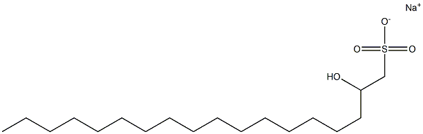 2-Hydroxyoctadecane-1-sulfonic acid sodium salt Structure