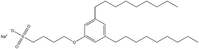 4-(3,5-Dinonylphenoxy)butane-1-sulfonic acid sodium salt,,结构式