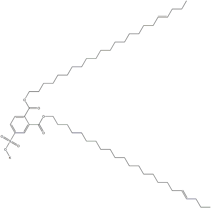 4-(Potassiosulfo)phthalic acid di(19-tricosenyl) ester,,结构式