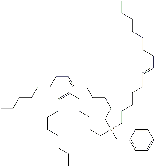 Tri(6-tetradecenyl)benzylaminium Structure