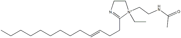 1-[2-(Acetylamino)ethyl]-1-ethyl-2-(3-tridecenyl)-2-imidazoline-1-ium Struktur