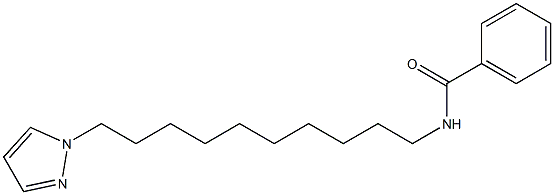 N-[10-(1H-Pyrazol-1-yl)decyl]benzamide,,结构式