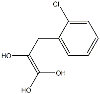 3-(2-クロロフェニル)-1-プロペン-1,1,2-トリオール 化学構造式