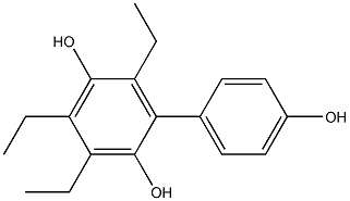 3,4,6-Triethyl-1,1'-biphenyl-2,4',5-triol 结构式