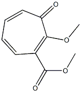1-メトキシ-7-オキソ-1,3,5-シクロヘプタトリエン-2-カルボン酸メチル 化学構造式