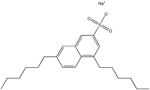 4,7-Dihexyl-2-naphthalenesulfonic acid sodium salt Structure