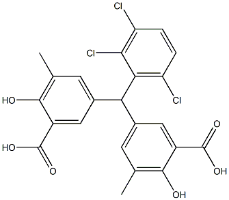 5,5'-(2,3,6-Trichlorobenzylidene)bis(3-methylsalicylic acid) Structure