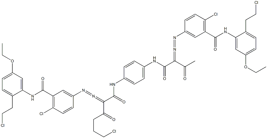 3,3'-[2-(2-Chloroethyl)-1,4-phenylenebis[iminocarbonyl(acetylmethylene)azo]]bis[N-[2-(2-chloroethyl)-5-ethoxyphenyl]-6-chlorobenzamide]|