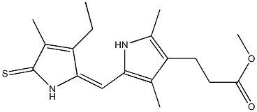 5-[[(3-Ethyl-1,5-dihydro-4-methyl-5-thioxo-2H-pyrrol)-2-ylidene]methyl]-2,4-dimethyl-1H-pyrrole-3-propionic acid methyl ester Structure