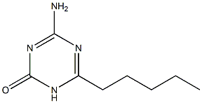 4-Amino-6-pentyl-1,3,5-triazin-2(1H)-one,,结构式