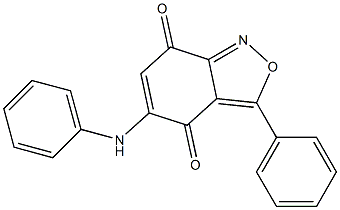 3-Phenyl-5-(phenylamino)-2,1-benzisoxazole-4,7-dione Struktur