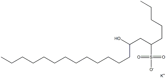 8-Hydroxyhenicosane-6-sulfonic acid potassium salt Structure