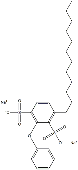 3-Dodecyl[oxybisbenzene]-2,6-disulfonic acid disodium salt,,结构式