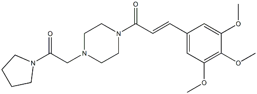 1-[(1-Pyrrolidinylcarbonyl)methyl]-4-(3,4,5-trimethoxycinnamoyl)piperazine,,结构式