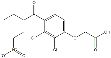 2-[2,3-Dichloro-4-(2-ethyl-4-nitrobutyryl)phenoxy]acetic acid 结构式