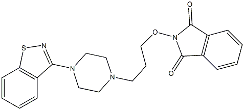 2-[3-[4-(1,2-Benzisothiazol-3-yl)-1-piperazinyl]propyloxy]-1H-isoindole-1,3(2H)-dione,,结构式