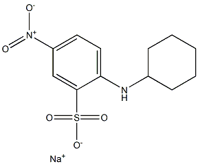 2-(Cyclohexylamino)-5-nitrobenzenesulfonic acid sodium salt Struktur