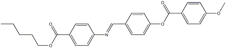 4-[4-(4-Methoxybenzoyloxy)benzylideneamino]benzoic acid pentyl ester Structure