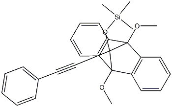 9,10-Dihydro-9,10-dimethoxy-11-(phenylethynyl)-11-(trimethylsiloxy)-9,10-methanoanthracene Struktur