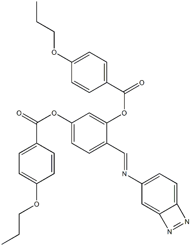 Bis[4-propoxybenzoic acid]4-[(azobenzen-4-yl)iminomethyl]-1,3-phenylene ester Structure