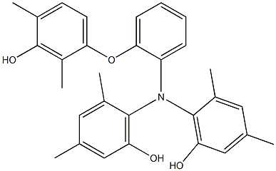 N,N-Bis(6-hydroxy-2,4-dimethylphenyl)-2-(3-hydroxy-2,4-dimethylphenoxy)benzenamine Structure