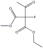 2-アセチル-2-フルオロマロン酸1-エチル3-メチル 化学構造式