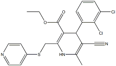 5-Cyano-1,4-dihydro-6-methyl-2-[(4-pyridinylthio)methyl]-4-(2,3-dichlorophenyl)pyridine-3-carboxylic acid ethyl ester