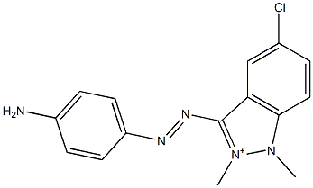 3-[(4-Aminophenyl)azo]-5-chloro-1,2-dimethyl-1H-indazol-2-ium Structure