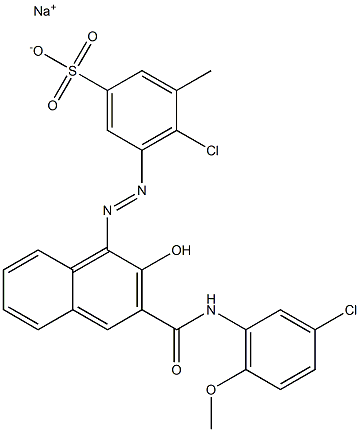  4-Chloro-3-methyl-5-[[3-[[(3-chloro-6-methoxyphenyl)amino]carbonyl]-2-hydroxy-1-naphtyl]azo]benzenesulfonic acid sodium salt