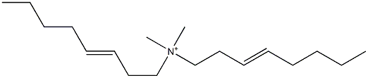 N,N-ジメチル-N,N-ジ(3-オクテニル)アミニウム 化学構造式