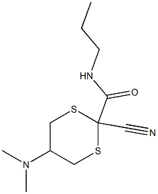 2-Cyano-5-(dimethylamino)-N-propyl-1,3-dithiane-2-carboxamide