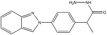 2-[p-(2H-Indazol-2-yl)phenyl]propionic acid hydrazide Structure