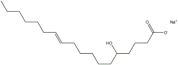 (E)-5-Hydroxy-11-octadecenoic acid sodium salt,,结构式